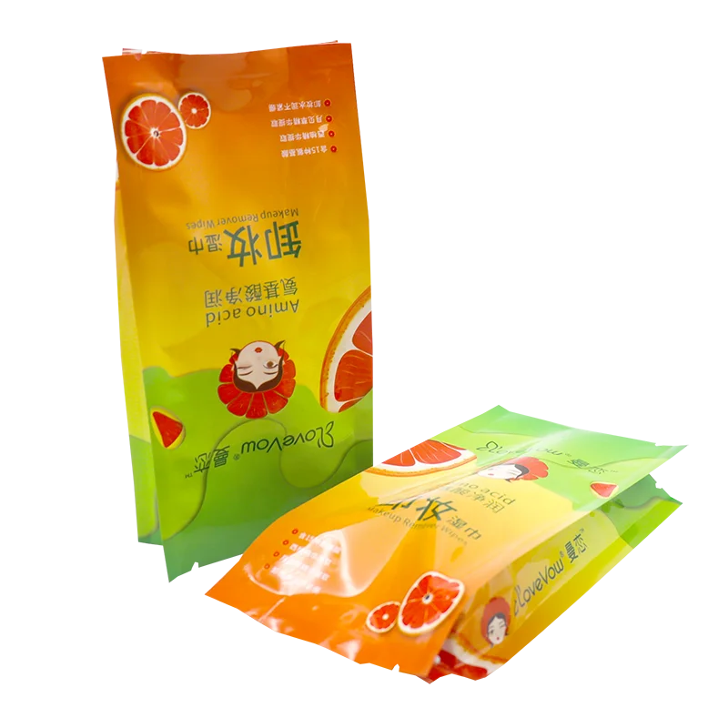 250g 500g 1kg Custom Printed Mylar Plastic Bags Heat Seal Resealable Side Gusset Bag Aluminum Foil Bag For Wet Tissue