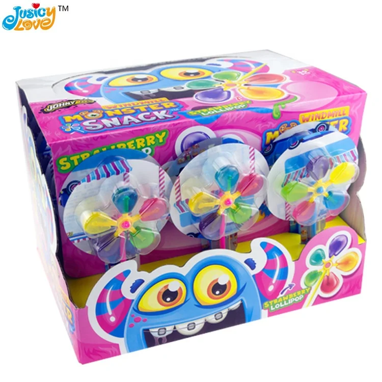 High Quality Colorful Windmill Fruity Flavor Hard Lollipop Candy