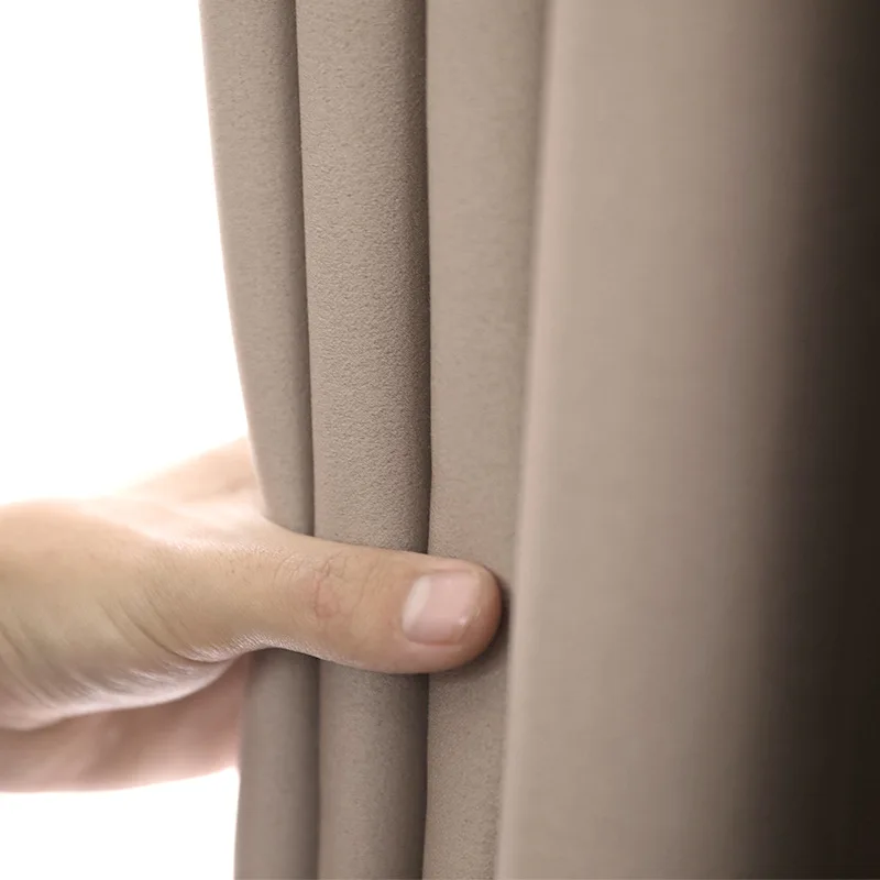 Wave Design Jacquard Meeting Room Blackout Window Velvet Blackout Curtains