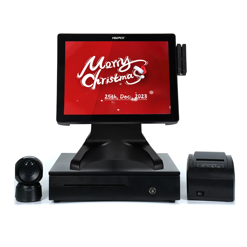 HBAPOS 15 inch 4GB DDR3 Electronic Billing Machine POS System/All in one Cash Register