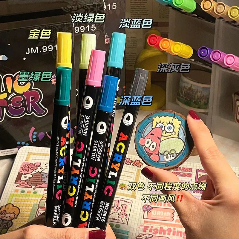 stationery shop clothing graffiti marker pen 48 colors acrylic liquid chalk marker pen stationery set for children gift