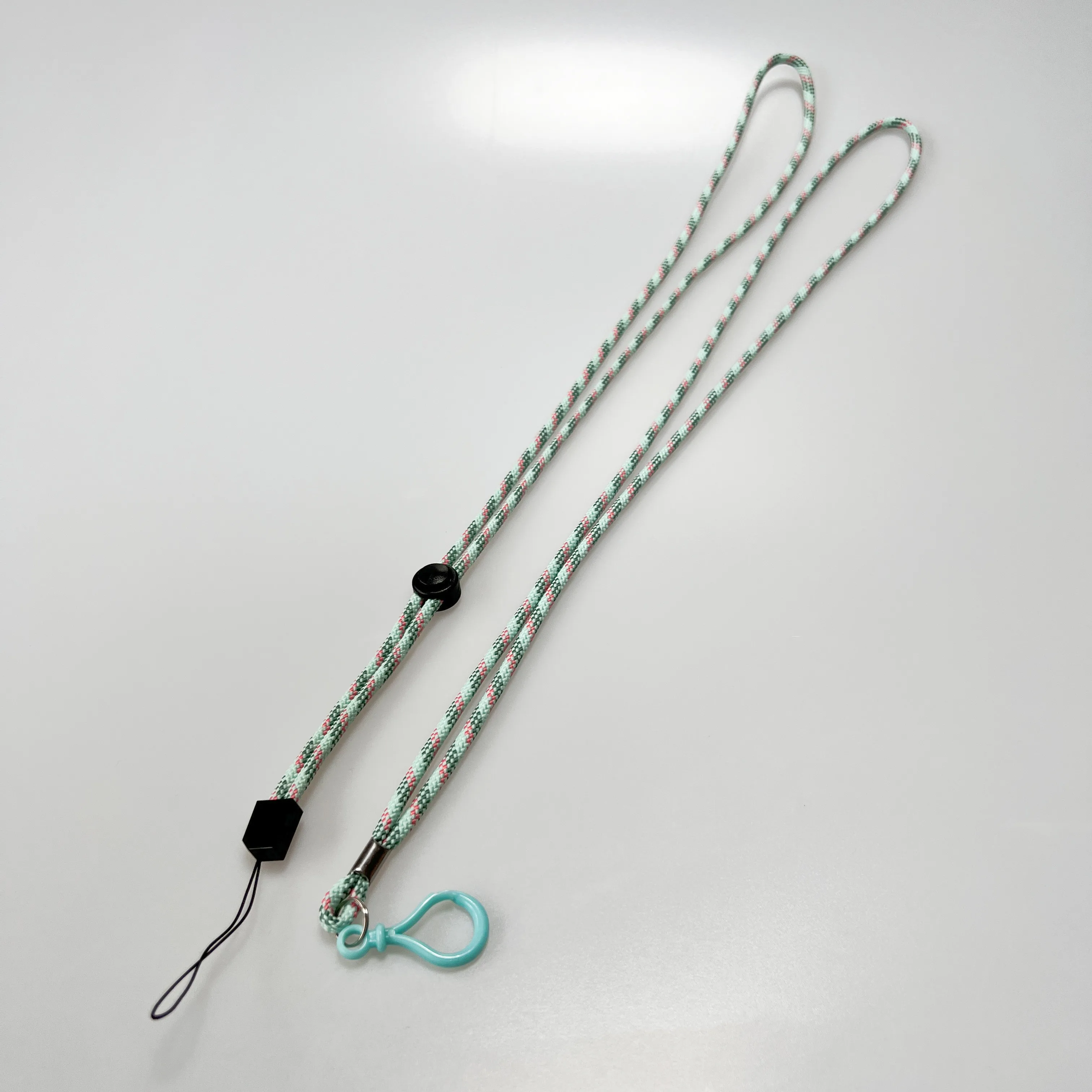 Custom high quality Wholesale Promotional universal adjustable cheap polyester woven round rope Personalized neck strap lanyards