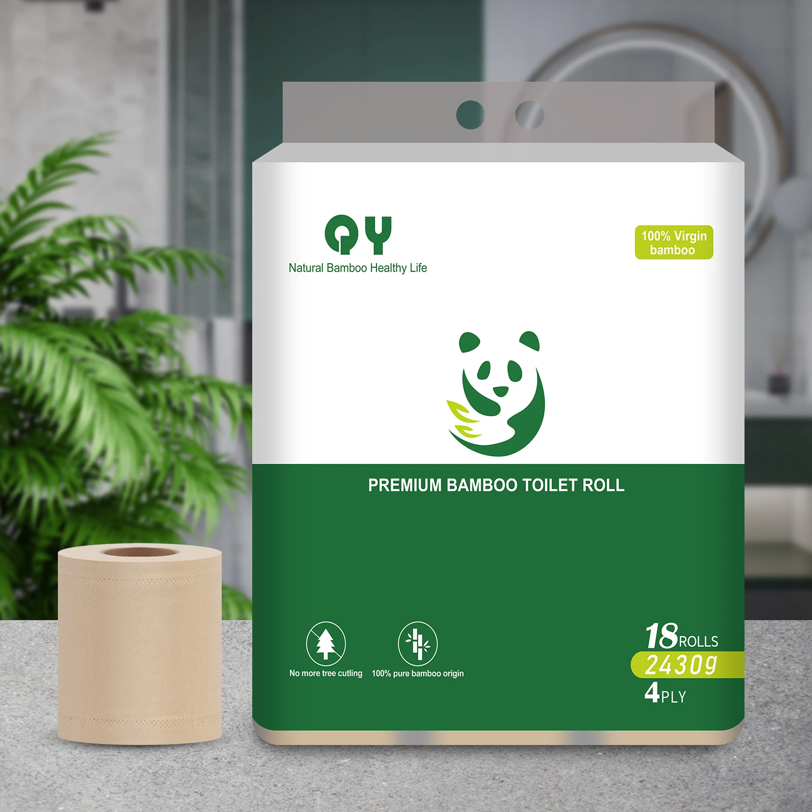 QY Toilet paper roll High-quality Toilet Paper Soft Household Wholesale Soft bamboo toilet wc tissue paper for bathroom