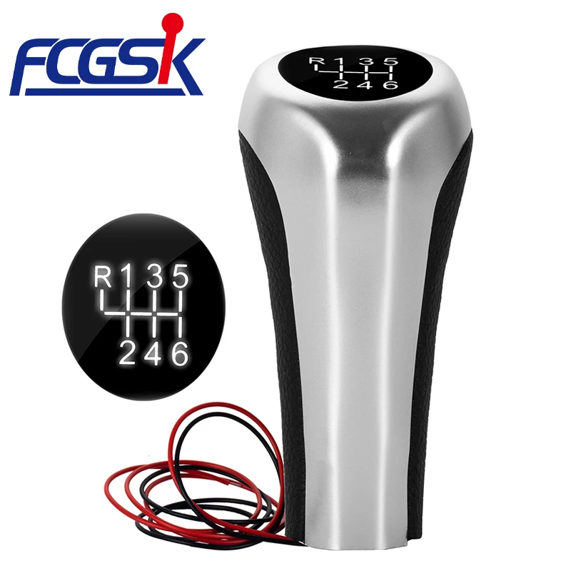 5 6 Speed LED Light Gear Shift Knob Shifter Lever Ball For BMW F30 E60 E90 E46 E34 E39 X1 E84 X4 F26 M3 M4 M5 Car Interior Parts