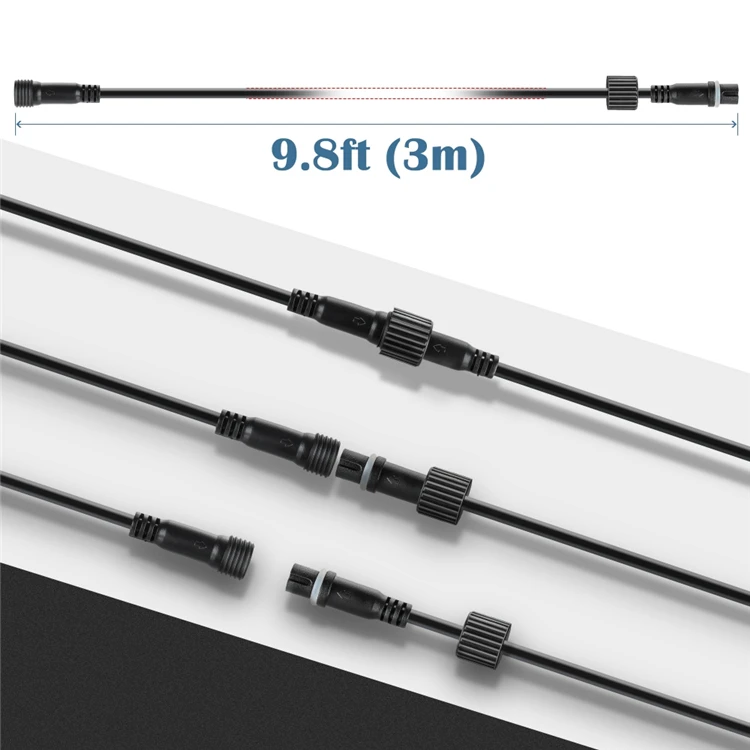 JACKYLED Professional Manufacturer Plug Solar Light Cord Home Extension Cable Wire