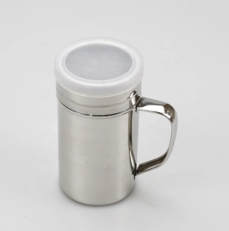 Stainless Steel spice jar Chocolate Shaker Cocoa Flour Coffee Sifter Coffee Powder Spray Tools With Lid