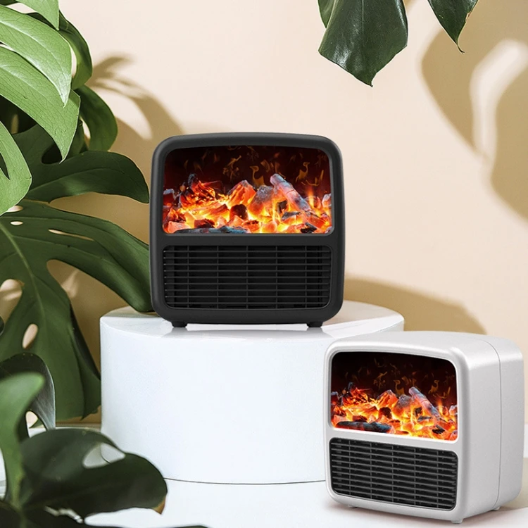 N06 New Energy Desktop Electric PTC Fan Flame Air Heater