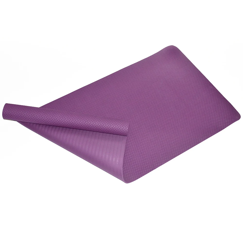 Custom printed fitness tpe 173cm black yoga mat wholesale