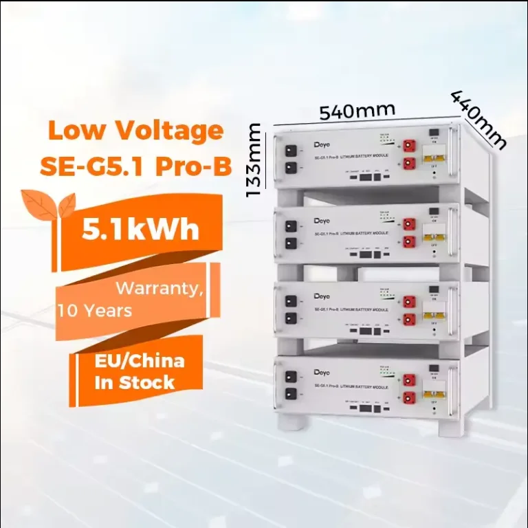 Deye  SE-G5.1 Pro-B 5.12KWH Lithium 51.2V 100Ah  LiFePo4 Battery Low Voltage Home Use Solar Batterie Deye