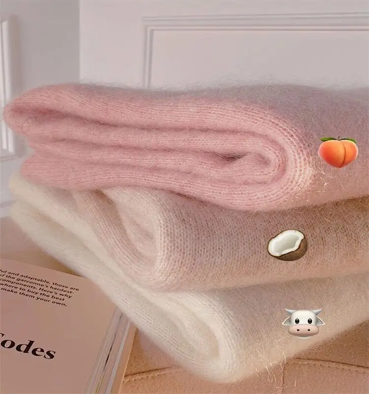 2022 wholesale knitwear oversized korean fashion sweater long sleeved pullover crew neck autumn winter tops women plain sweater