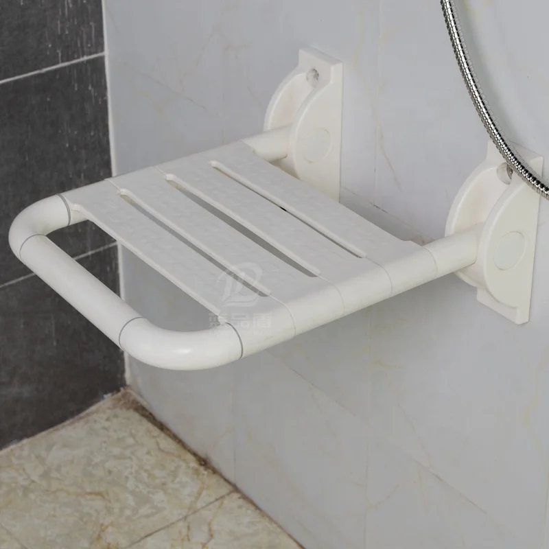 Bathroom Toilet Wall Mounted Nylon Folding Shower Seat and Bath Chair