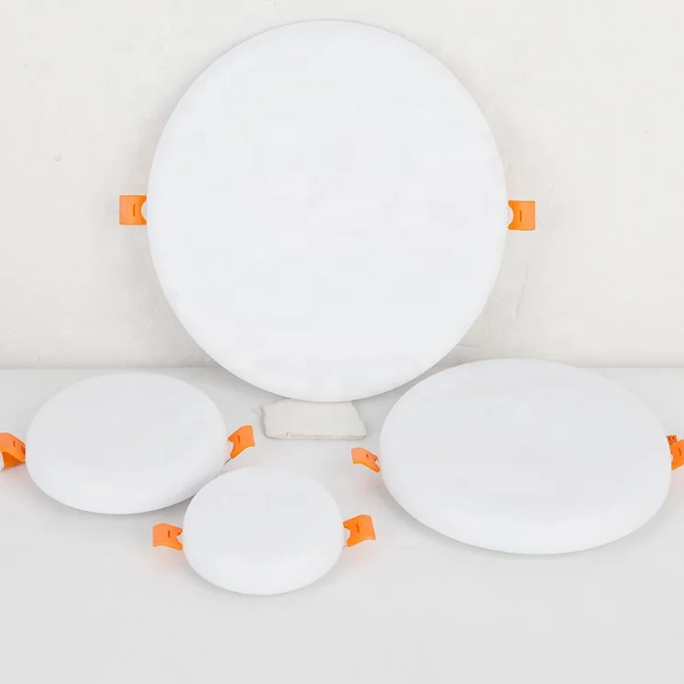 Cutout Hole Size Adjustable Frameless Round Downlight Recessed Square Ceiling 9w 18w 24w 36w Led Panel Light