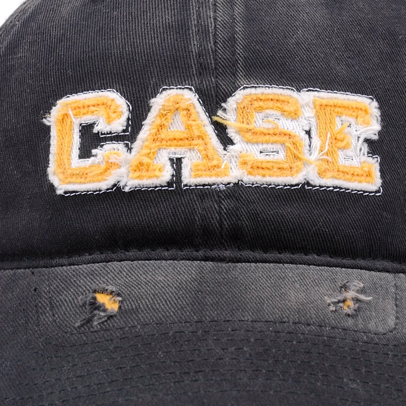 Dropshipping vintage black distressed denim dad hat designer