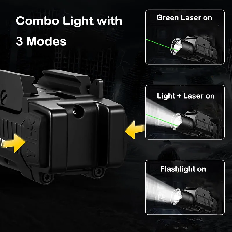 1350 Lumens Light with Green Laser Designed for G 17/18/19/21/22  APX P 220 TH 40