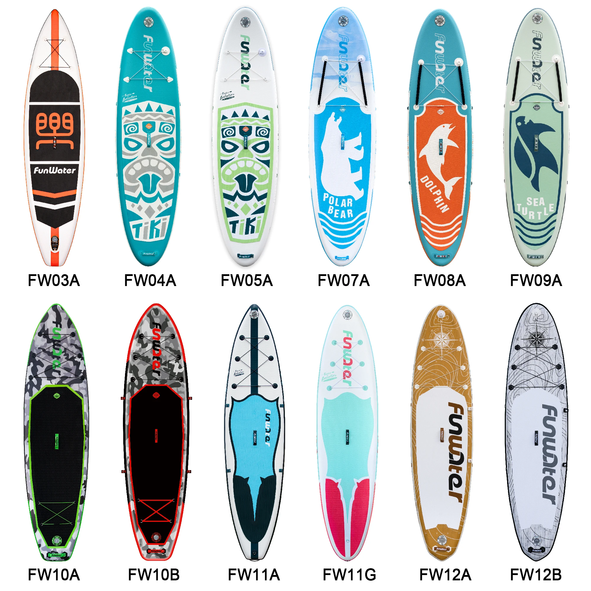 FUNWATER Dropshipping OEM sup paddle board 18 feet paddle surf board inflatable stand up paddleboard sup paddle board