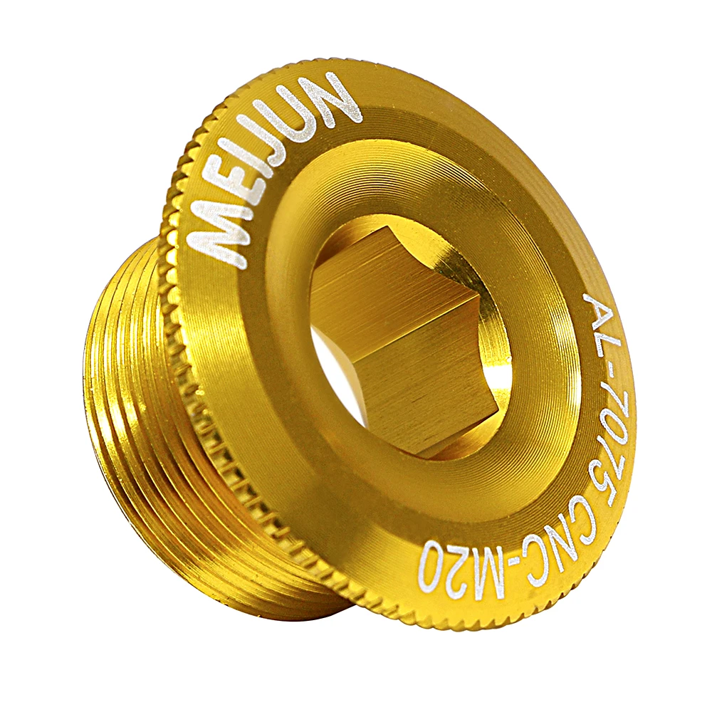 1PCS 18mm 20mm Mountain Bike Aluminum Alloy CNC Screw Crank Cover Hollow One Crankset BB Bottom Shaft Decorative Cover