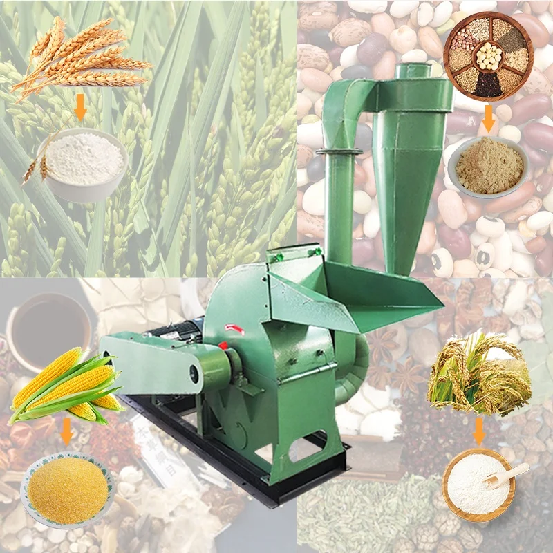 Family Use Corn Grinding Machine Grain Hammer Mill Wheat Flour Mill Plant