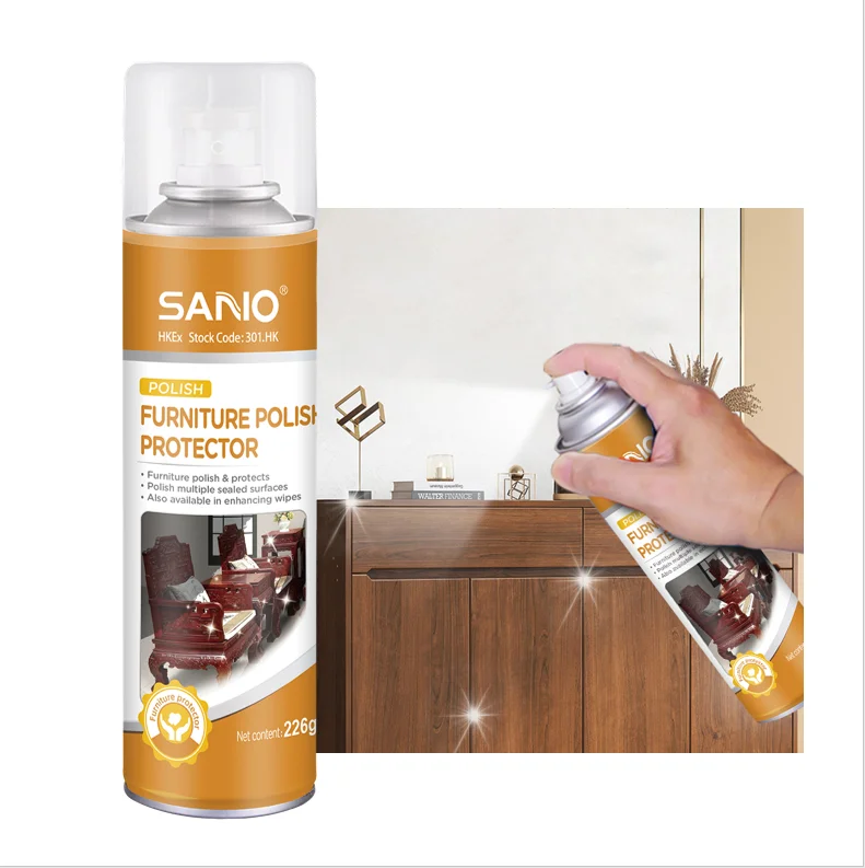 SANO 226 г бытовые чистящие средства Бытовой полированный спрей для деревянной мебели