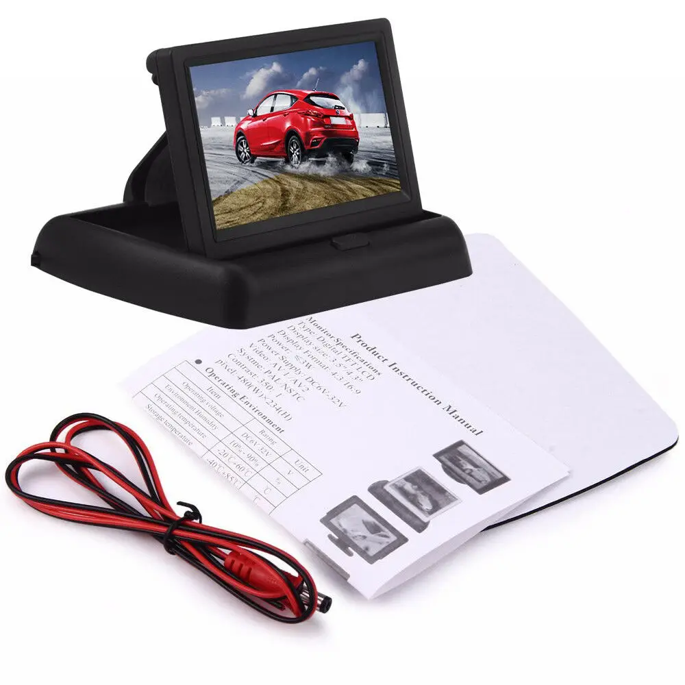 Hot-selling  LCD with HD Rear View Digital Display NTSC PAL Car  4.3 Inch Wired Portable Monitor