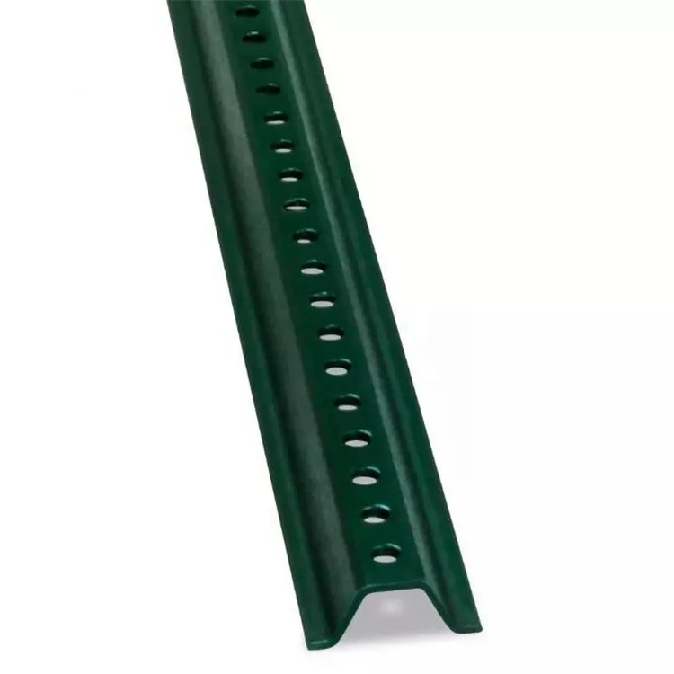Wholesale powder coated 4 5 6ft metal steel u shape fence Post u channel post for Wood Fence