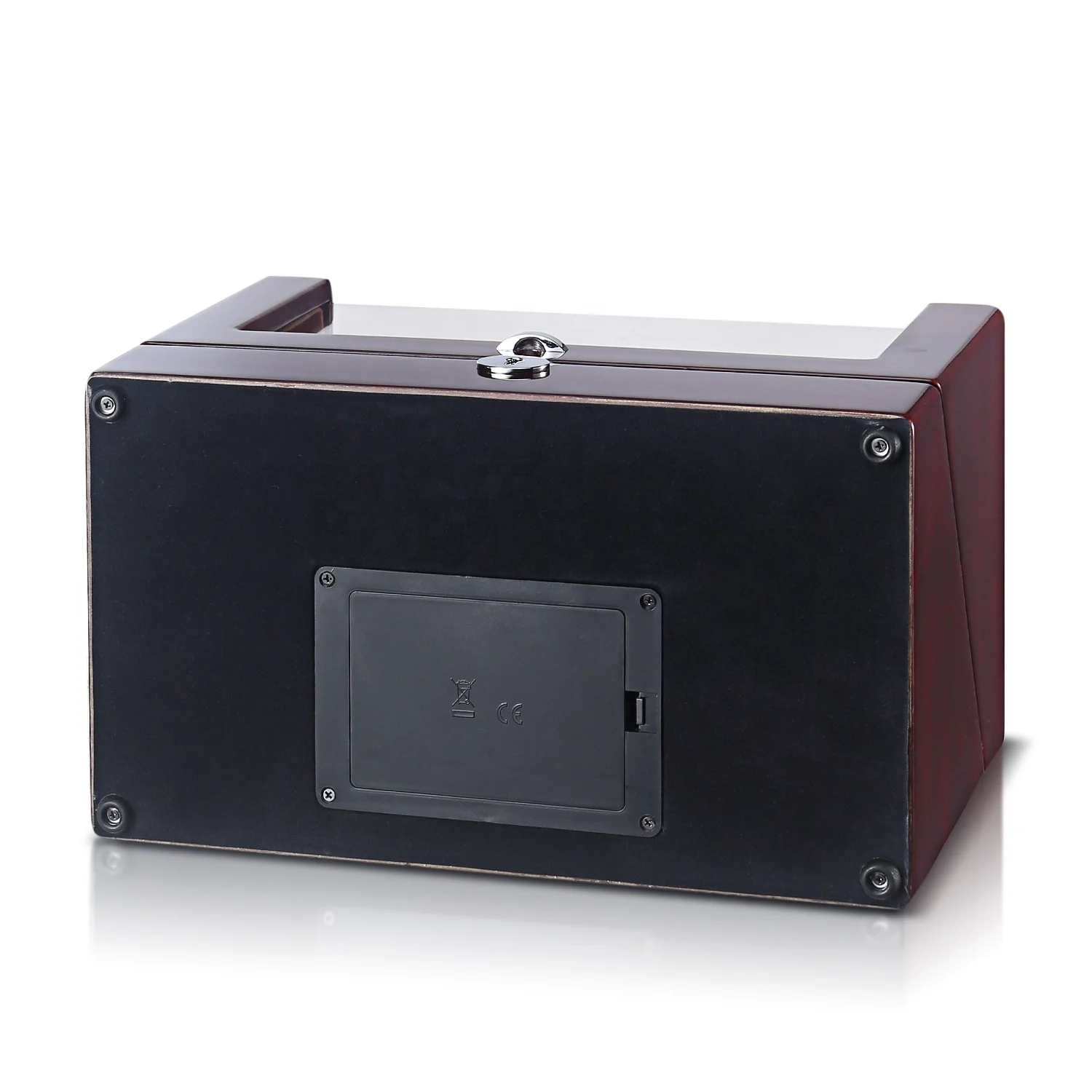 Brown Interior Packaging Luxury 2 rotor 4 slots Automatic Watch Display Winder display Box Automatic Watch Winder