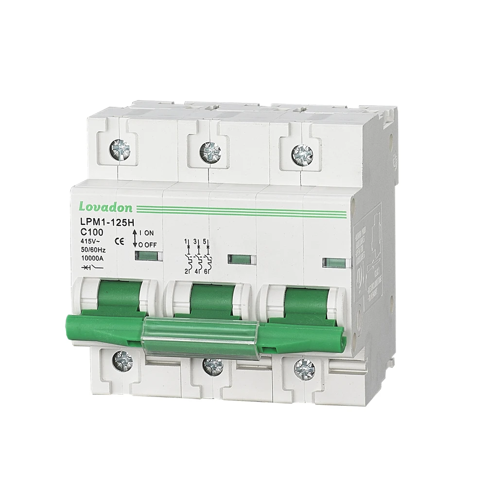 Производство хорошее качество MCB 1 P 2 3 80A 100A AC 230 в 400 Электрический миниатюрный автоматический выключатель