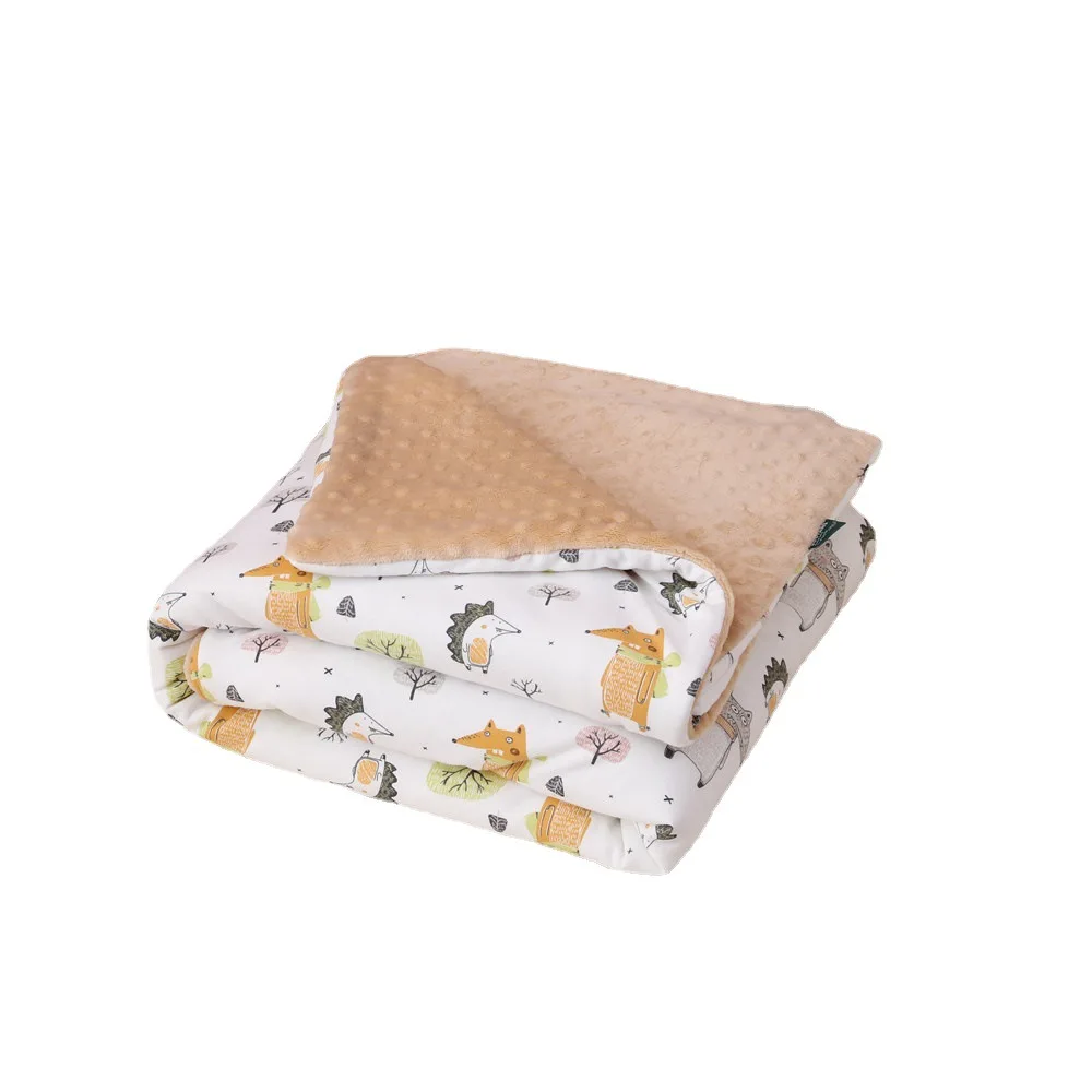 Soft flannel warm baby comfort blanket animal