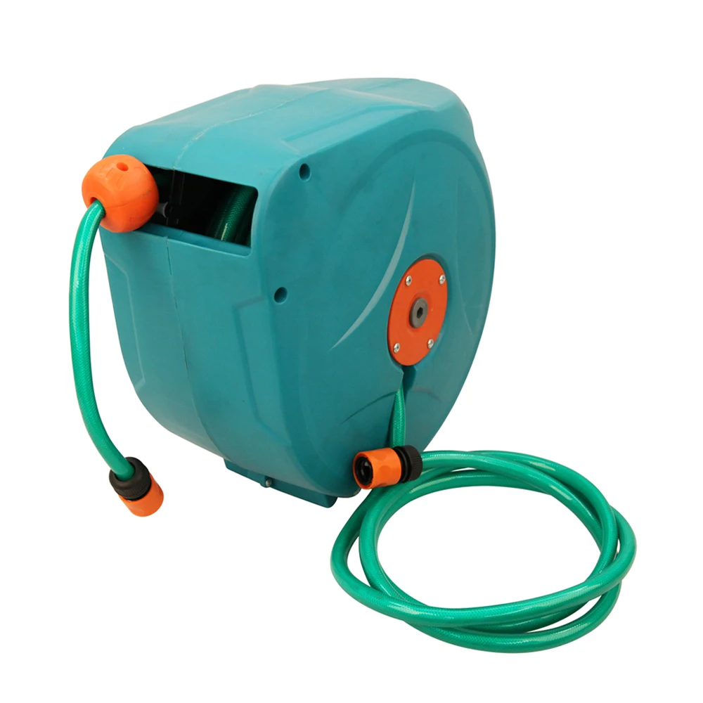Seesa 15 м пластиковый алюминиевый автоматический выдвижной садовый двор водяной шланг катушка настенное крепление