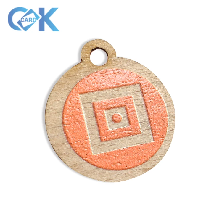 Best Price Custom Round Room Door Smart Lanyard KeyTag Access Control System Wooden Hotel Key Cards