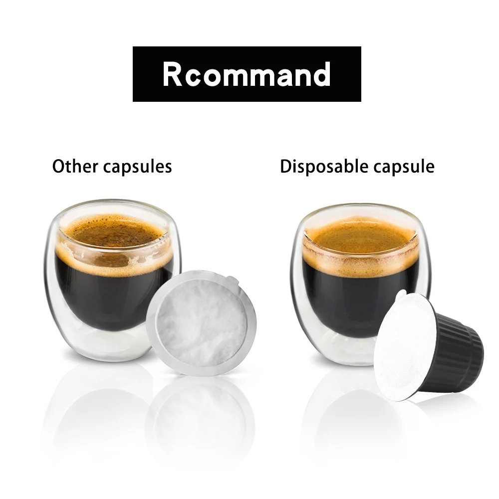 Refillable Nspresso Filter Reusable Nspresso Coffee Capsules With  Disposable Aluminum Foils Lids