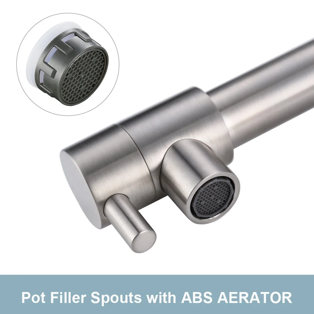 Brass UPC Kitchen Sink Faucets,Brush Nickle Commercial Restaurant Faucets sus 304 Pre Rinse Faucet