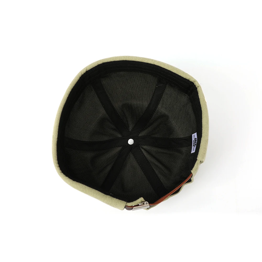 Custom High Quality 6 Panel Cotton Stylish Street Casual VisorLess Skull Sailor Cap,Rolled Cuff Watch Brimless Docker Hat