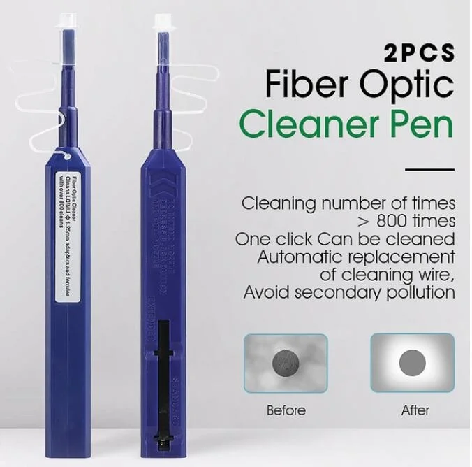 2PCS/lot LC/SC/FC/ST One-Click Cleaner Tool 1.25mm And 2.5mm Fiber Optic Cleaning Pen High Quality