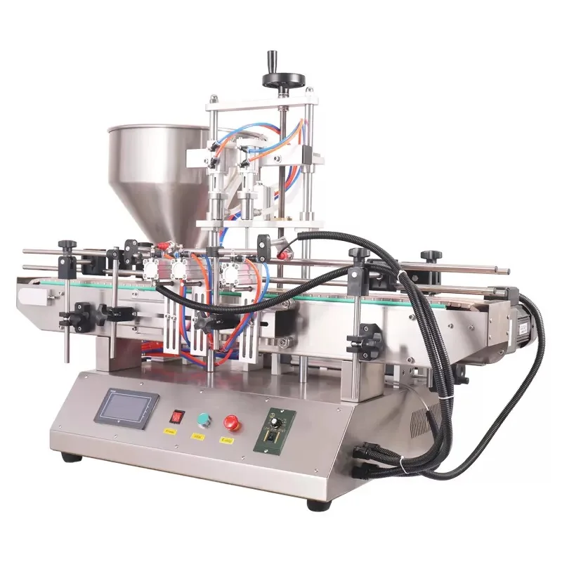 Tabletop 2 Nozzles Honey Juice Tomato Sauce Filling Machine Cream Honey Chocolate Tomato Sauce Filler