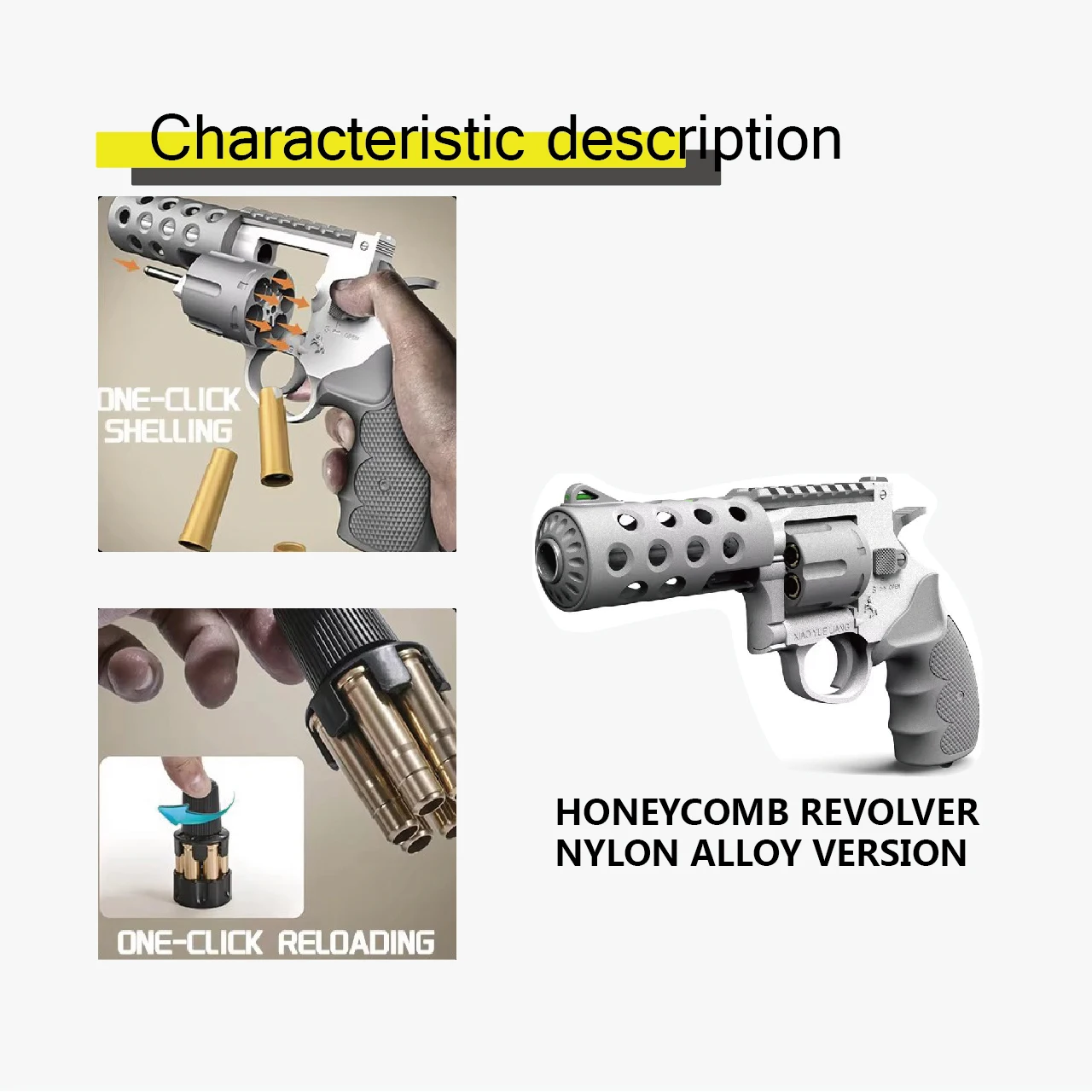 Hot selling products nylon metal Revolver Launcher Soft Bullet Toy Collocation Ejection cowboy gun armas de juguete
