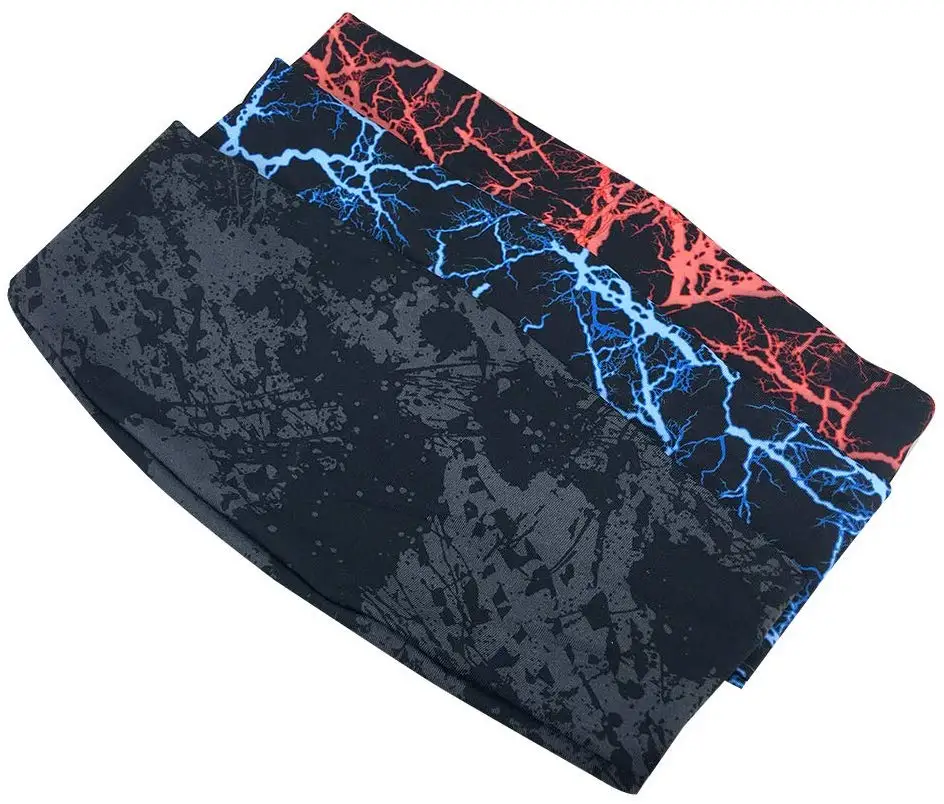 Custom printing wide sport  headband workout hairband  quick drying fit yoga sweatband  custom logo free