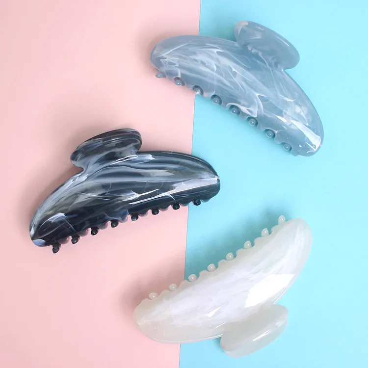 Wholesale With Card 11cm Fashion Designer Elegant Hair Clips Plastic Large Hair Claws For Women Girls