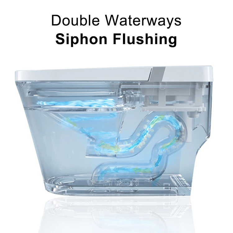 Wholesale Bathroom One Piece Intelligent Toilet S trap Electric Toilet OEM Ceramic Smart Bidet Toilet