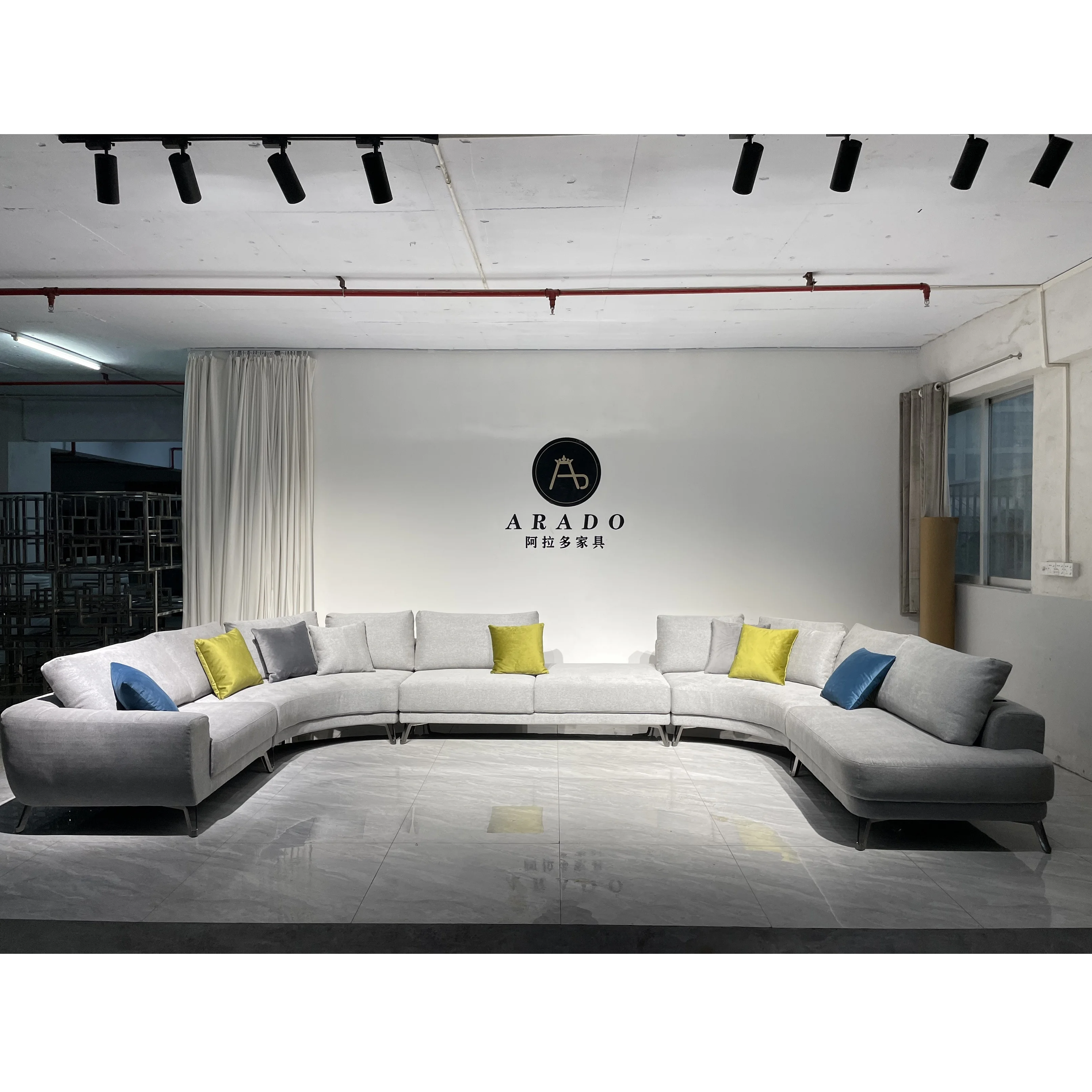 Foshan factory luxury italian designer sofa set living room furniture U shape sectional sofa and couch living room sofas