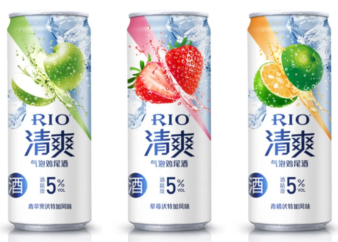 2022 China HOT TOP 1 RIO DRINK WINE ALCOHOLIC BEVERAGES STRAWBERRY & VODKA FLAVOURED SPARKLING COCKTAIL(Alc.5%vol 24can*330ml)