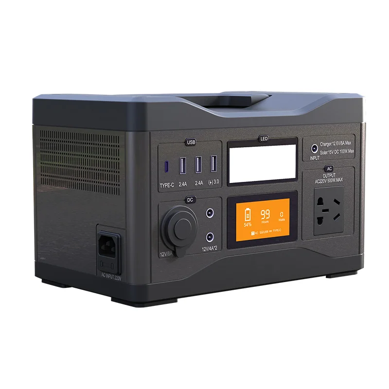  Блок питания станция хранения энергии выход DC 5V 9V 12V 500W Портативный 220v батарея