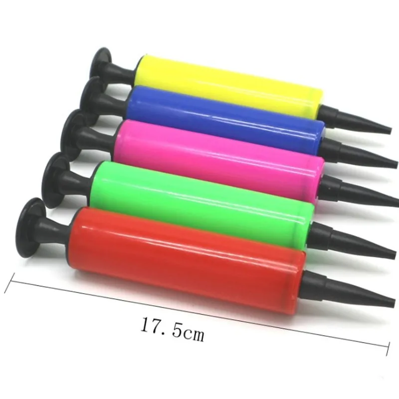Wholesale Mini Plastic Manual Balloon Air Pumps Randomly Colorful Inflator Hand Balloon Pump for Latex  Foil Balloons