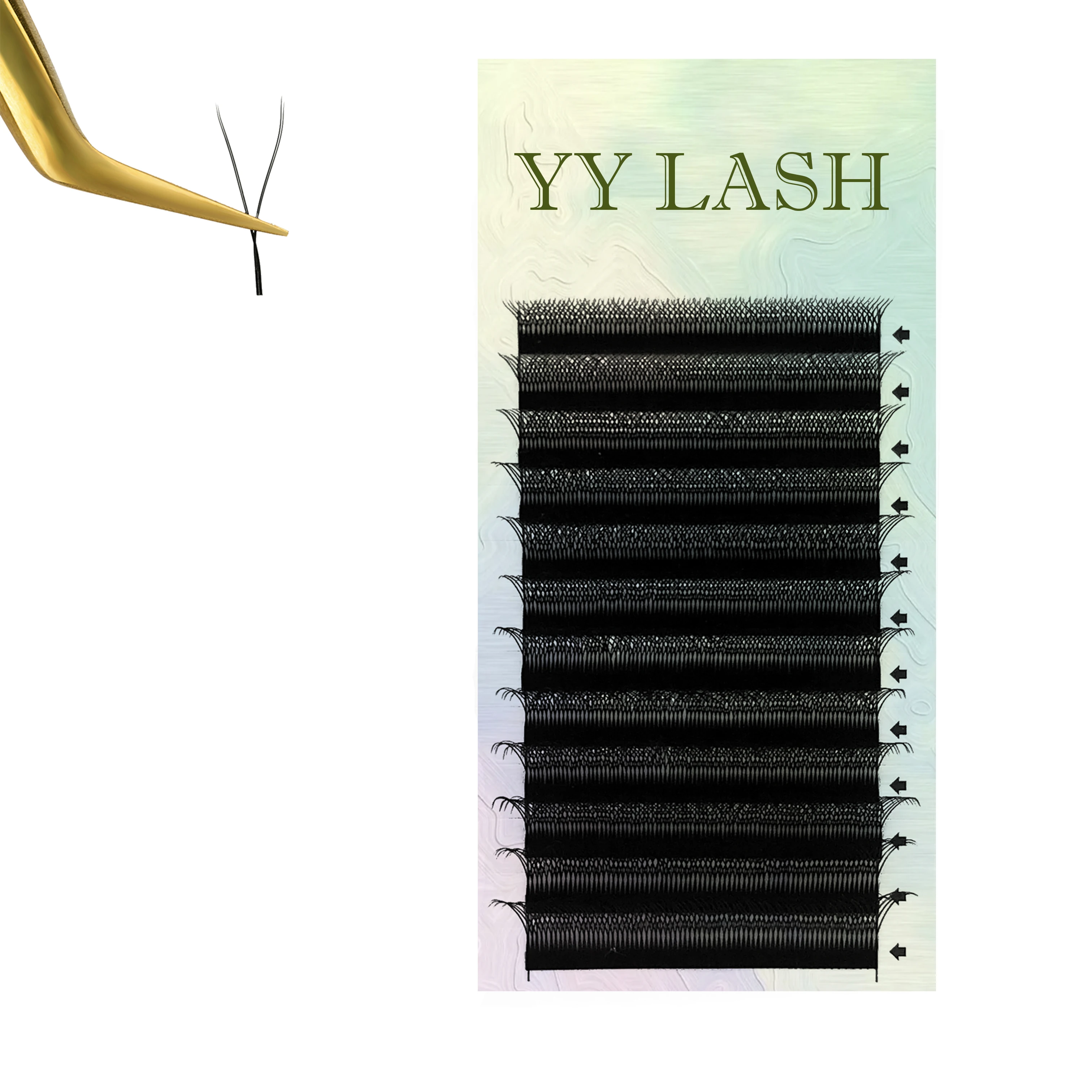 Yy Shape Hand Woven Premium Mink Soft Light Natural Eyelashes Extension Makeup Mesh Net Cross False Eyelash Individual
