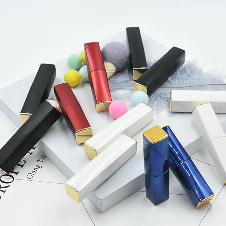 Wholesale Luxury Magnetic lipstick tube square multi colour lip balm container in stock