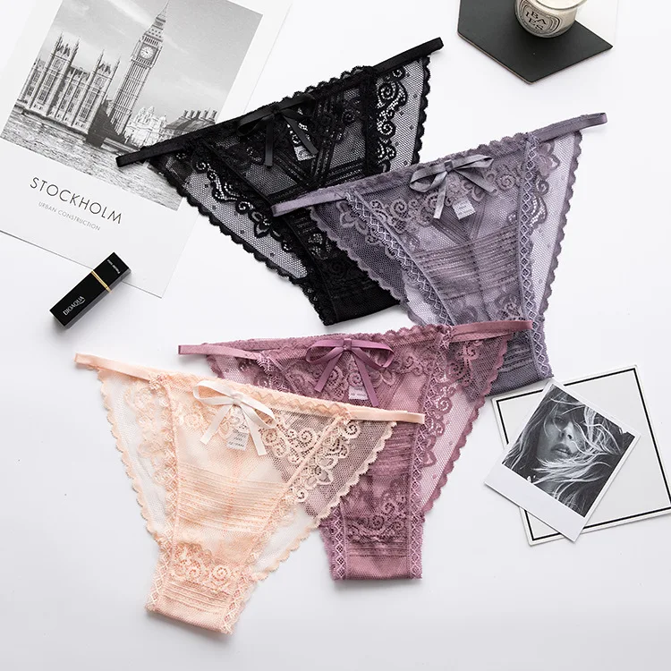 
Hot sale new design Lace see through T string Sexy Lingerie 