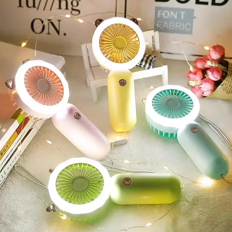 Younimei Mini fan daisy USB Rechargeable Night Light Cooling Handheld Fan Adjust ventilador Portable Fan