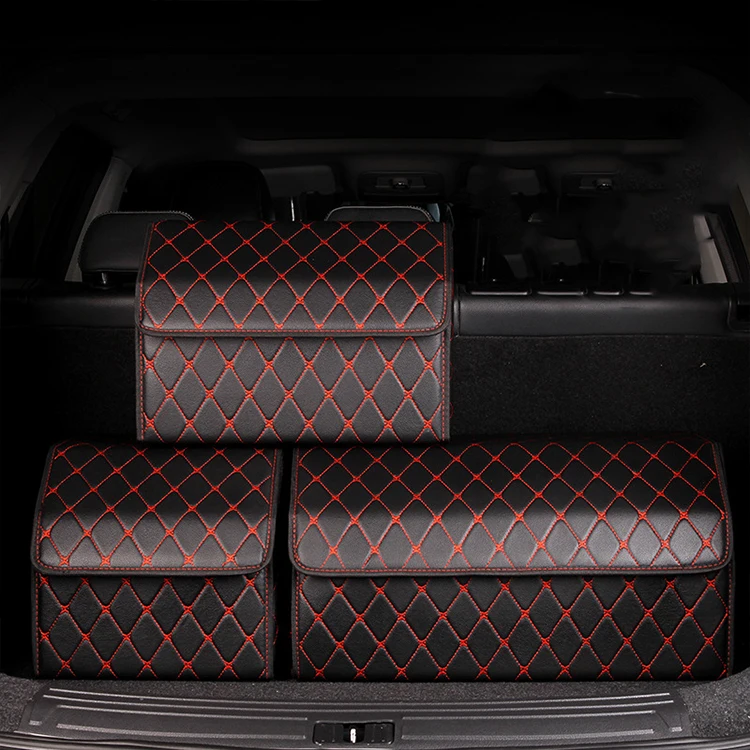 
Foldable PU Leather Car Trunk Collapsible Storage Organizer Bin Container Box For Auto 