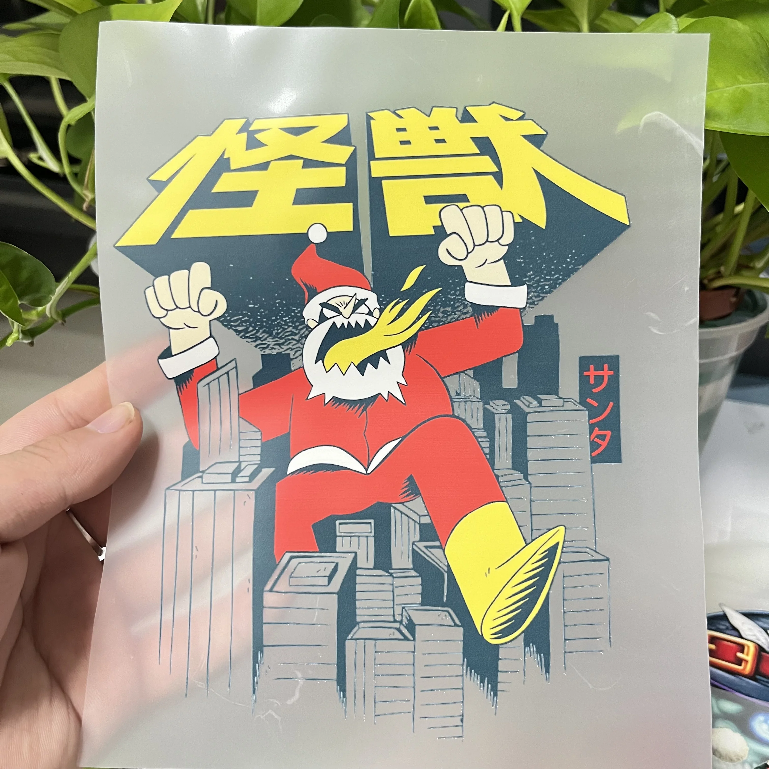 HuaYingXing Custom plastisol Heat Press Sticker Transfer Printing Designs Factory Logo DTF Film Iron Print for T-Shirts