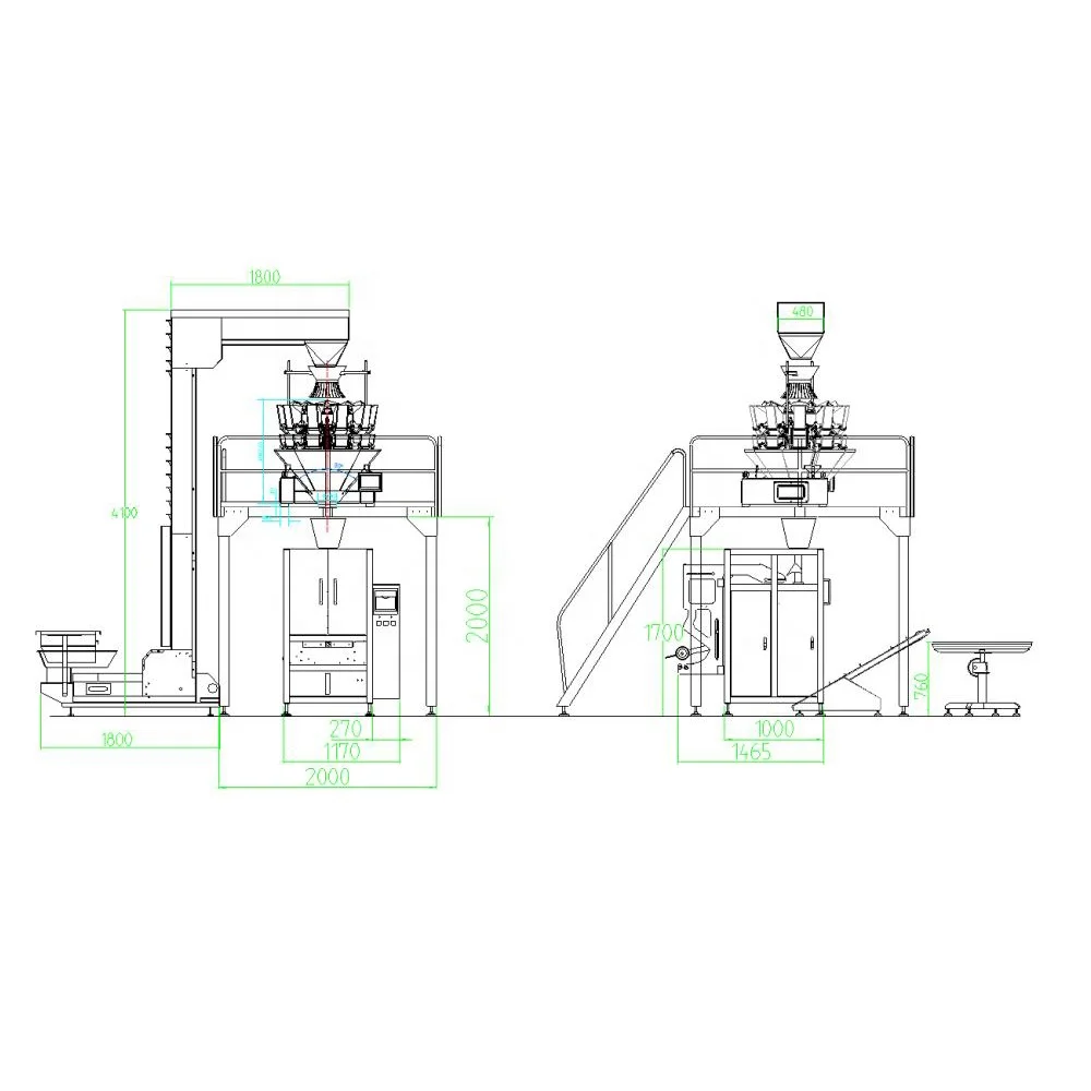Pneumatic CE ISO cashew nut cookies snack food packing machine
