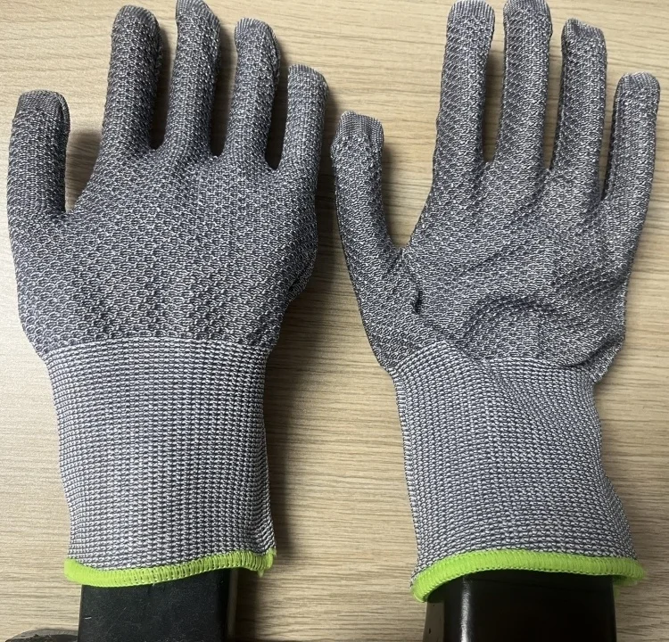 Level 5  Hppe Liner Cut Resistant Industry Working Knitted Gloves